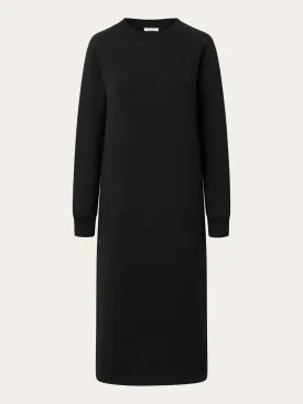 Twill sweat dress - Black Jet