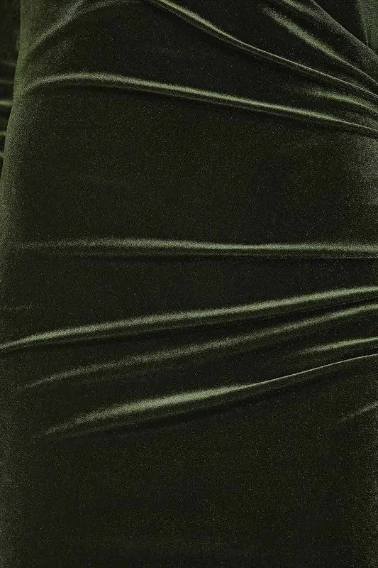 Velvet Wrap Dress