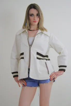 Vintage Boho Mod striped color block jacket