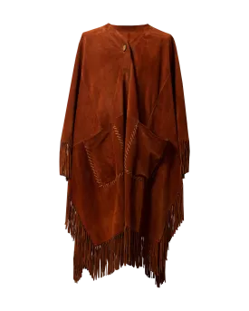 Vintage Suede Poncho