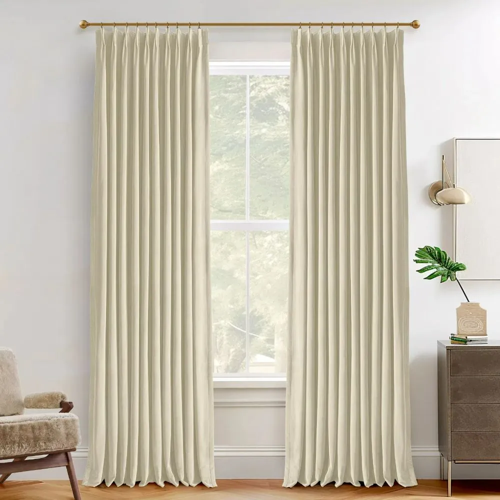 Vol Velvet Blackout Curtains Luxury Luster Custom Drapes Steel Gray | Pleated
