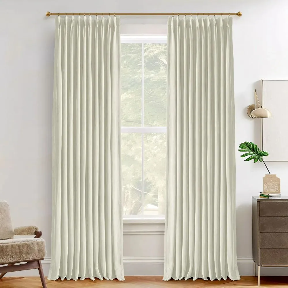 Vol Velvet Blackout Curtains Luxury Luster Custom Drapes Steel Gray | Pleated