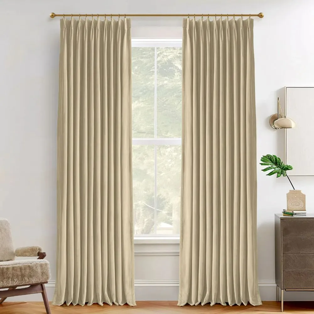 Vol Velvet Blackout Curtains Luxury Luster Custom Drapes Steel Gray | Pleated