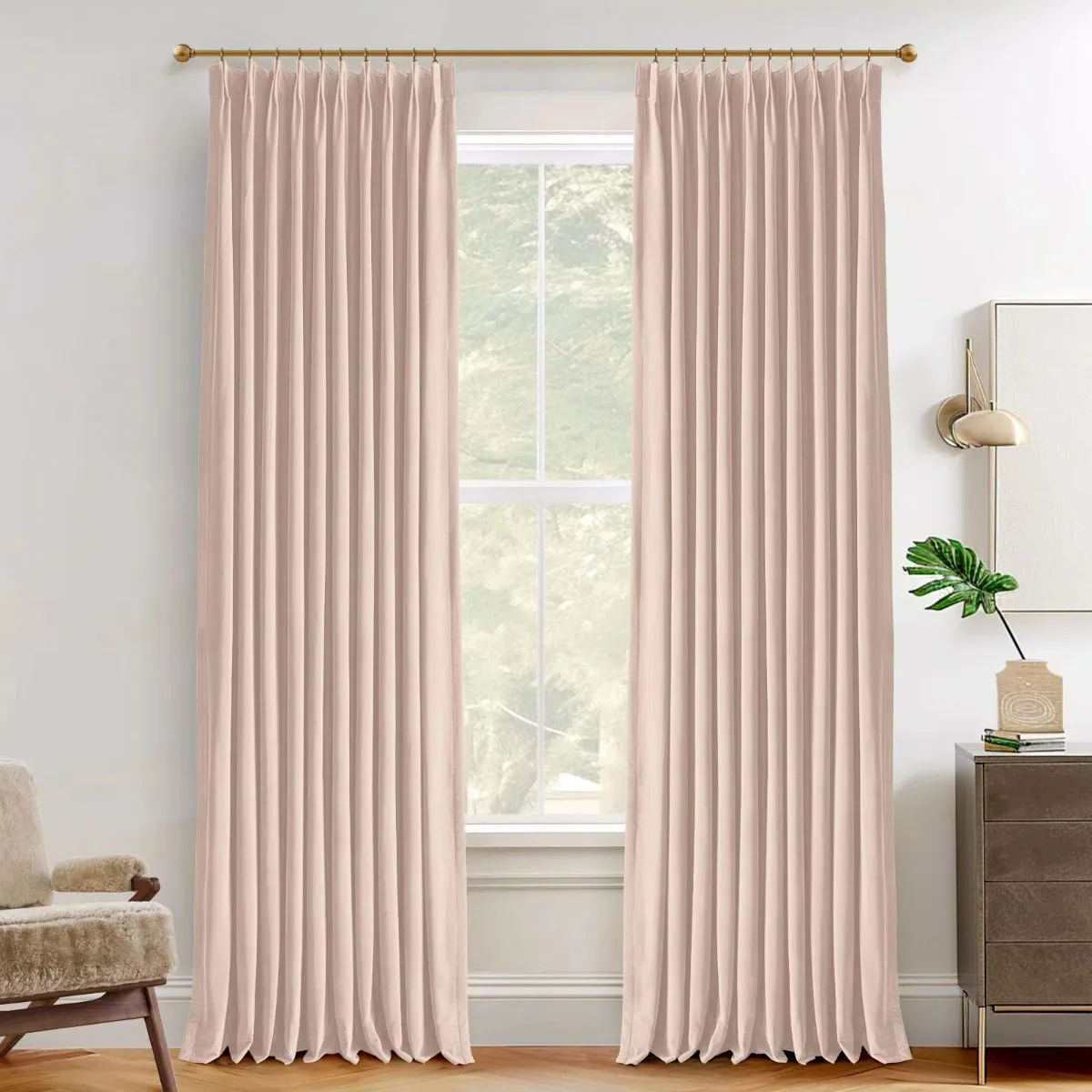 Vol Velvet Blackout Curtains Luxury Luster Custom Drapes Steel Gray | Pleated