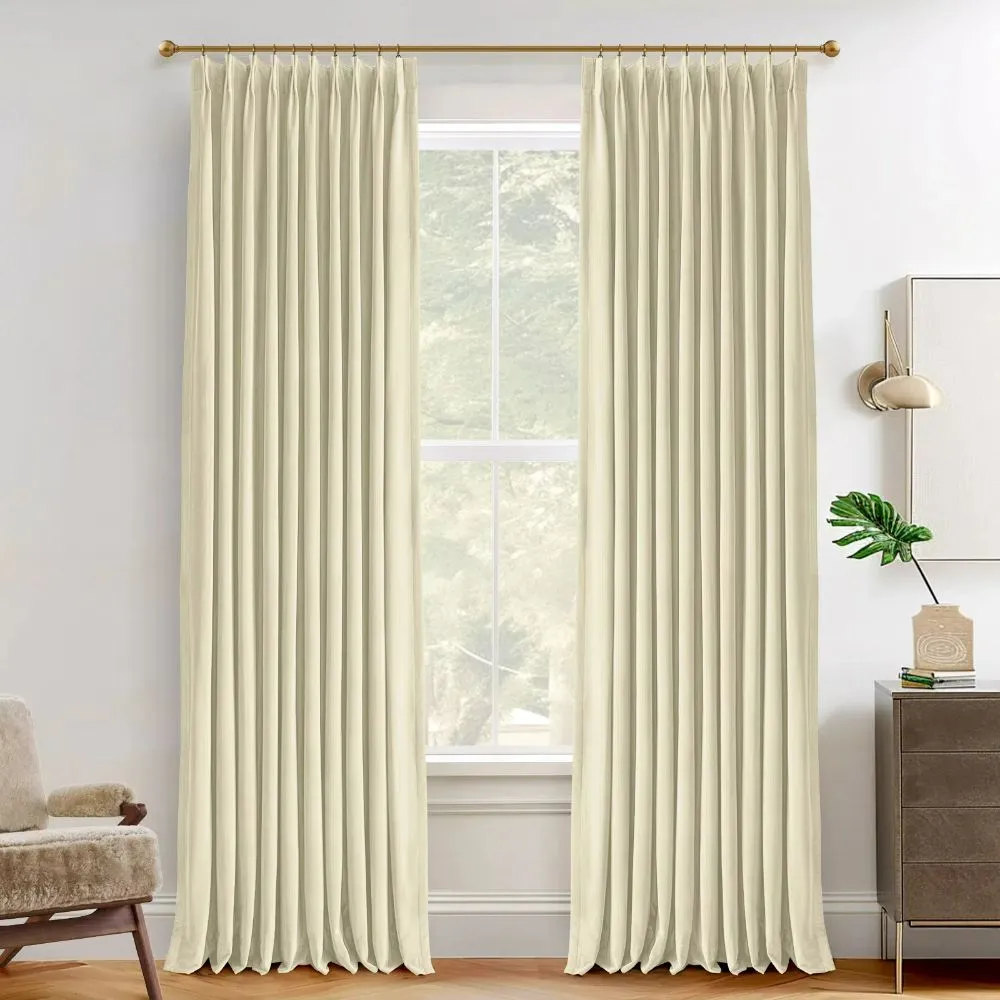 Vol Velvet Blackout Curtains Luxury Luster Custom Drapes Steel Gray | Pleated