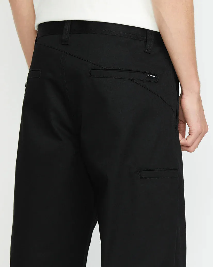 Volcom Men's Frickin Skate Chino Pants Black A1112501_BLK