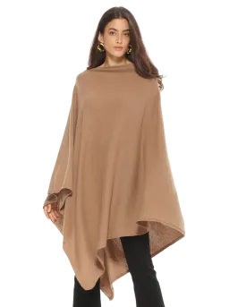 Women's Pure Cashmere Poncho Camel