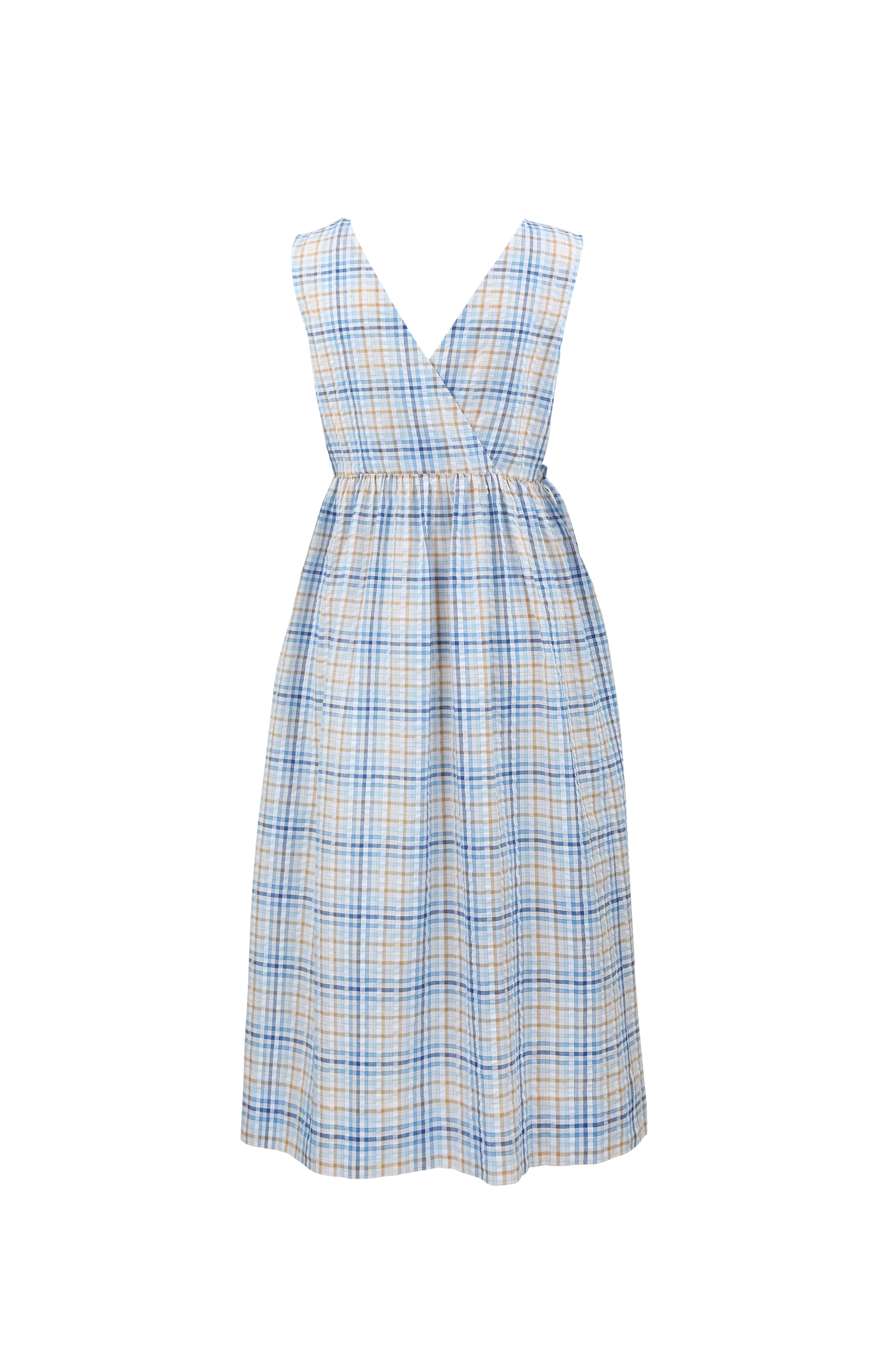 Wrap Dress -- Organic Cotton Seersucker