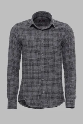 WSS Plaid Dark Grey Men Lumberjack Shirt  - Singen