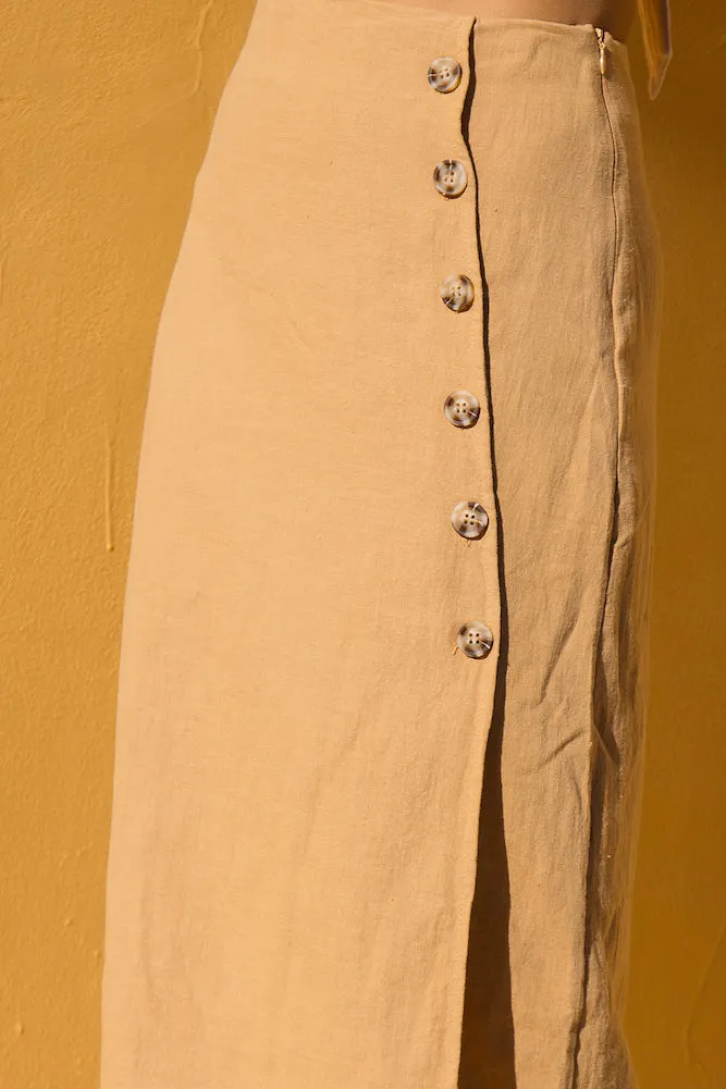 Zachary Midi Skirt Mustard